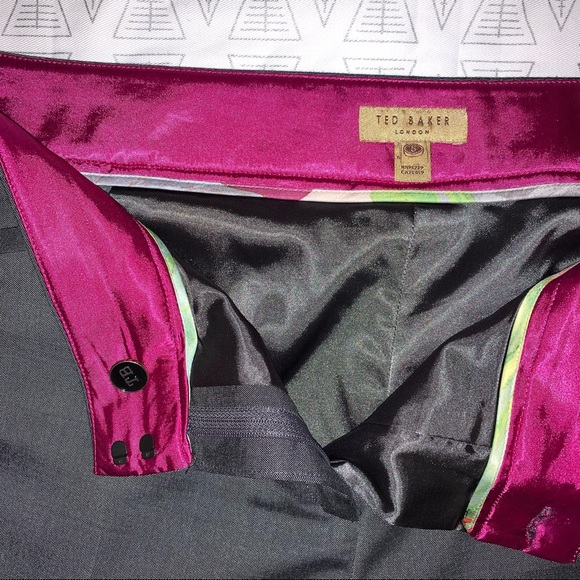 Flawless Ted Baker straight-leg wool pants sz 12 - Picture 2 of 9